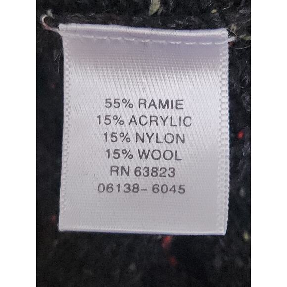 Christopher & Banks Hand Knit Sweater Women's XL 1/4 Zip Embroidered Stars VTG - Picture 7 of 8